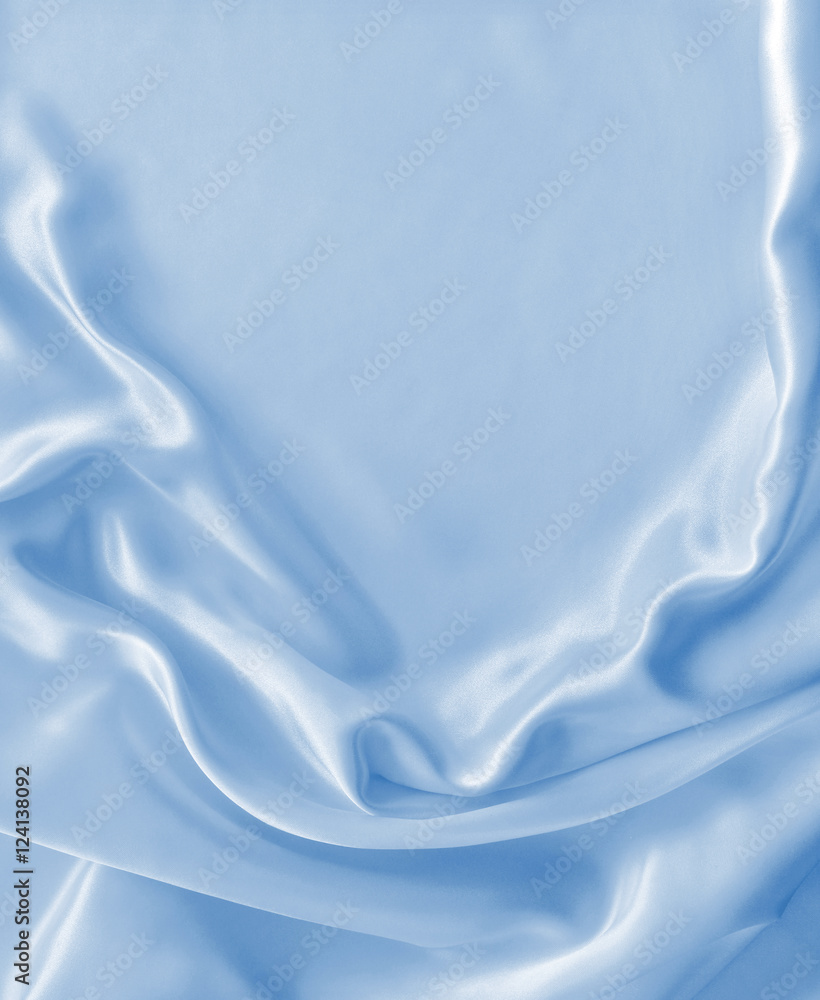 Obraz premium Smooth elegant blue silk or satin as background