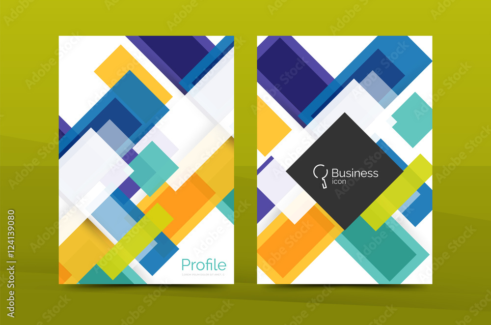 Fototapeta premium Modern colorful line composition designs