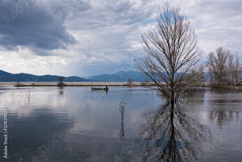 View of Doirani lake in Greece