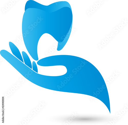 Zahn und Hand, Tooth, Logo, Vektor