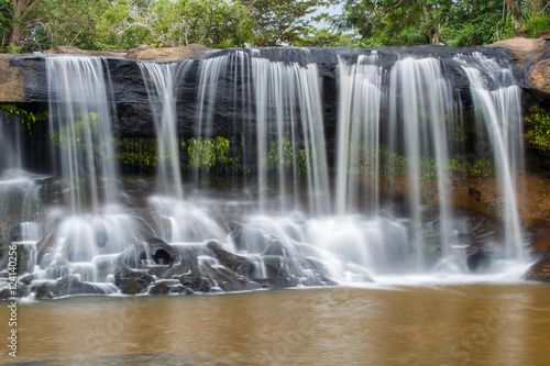 Tat Ton Waterfall, The beautiful waterfall in deep forest during raining season at Tat Ton National Park, Ubon Ratchathani province, Thailand. © Southtownboy Studio