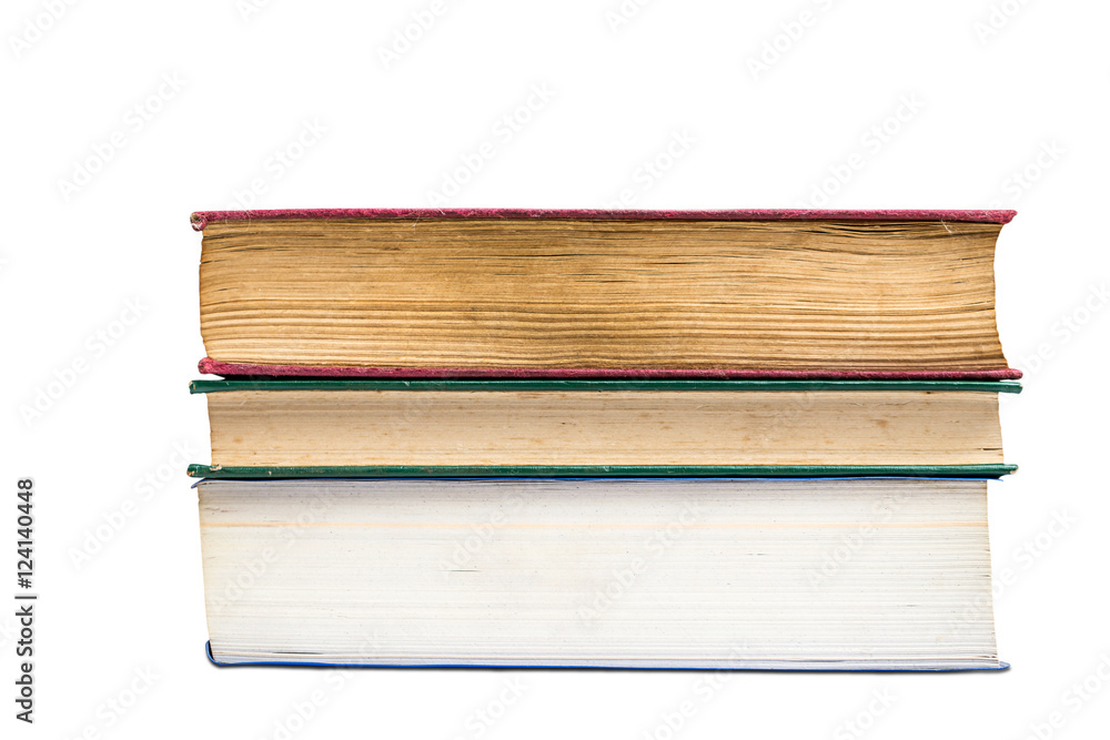 Fototapeta premium aged book isolated on white background.