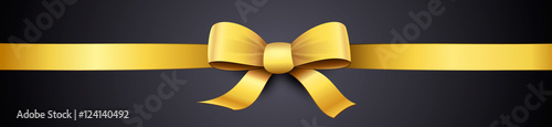 Gold ribbon on black background