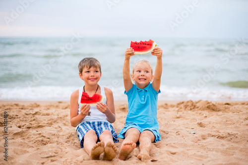 two children on beach