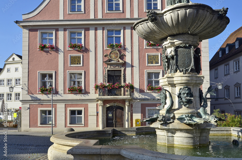 Willibaldsbrunnen vor Altem Rathaus, Eichstätt
