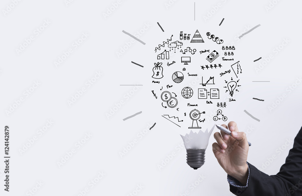 business graph with light bulb concept for idea, innovation and inspiration for business business graph with light bulb concept for idea, innovation and inspiration for business