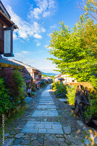 Morning Nakasendo Trail Magome Blue Sky V photo