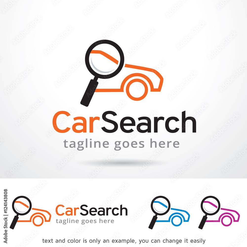 Car Search Logo Template Design Vector