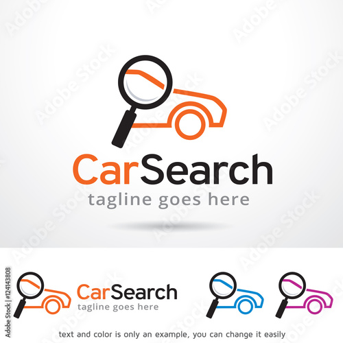 Car Search Logo Template Design Vector
