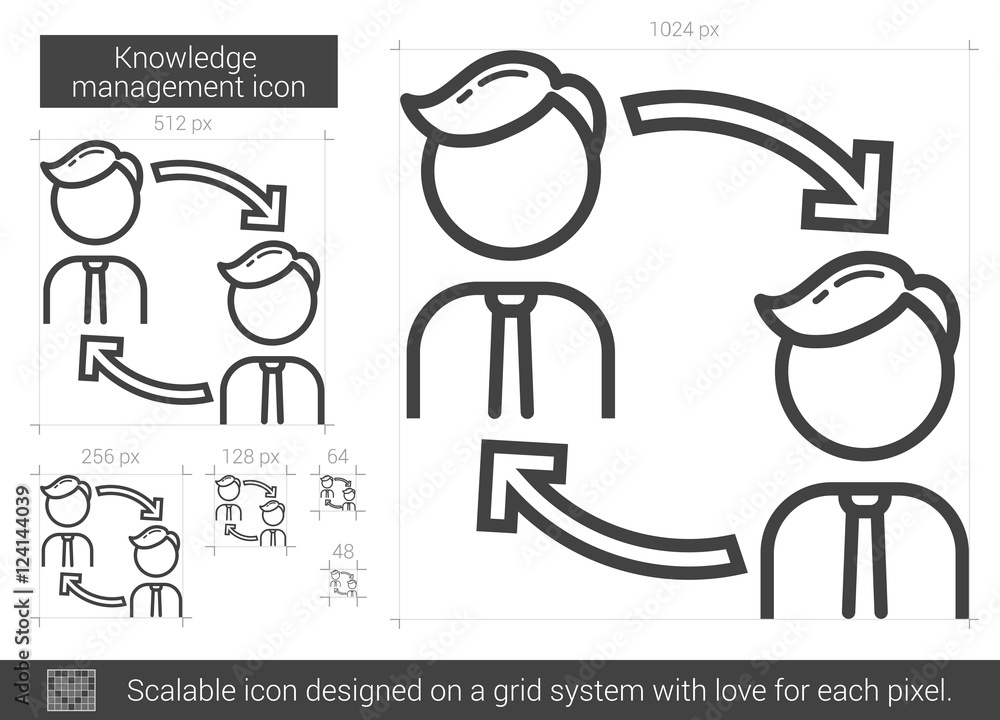 Knowledge managment line icon. Knowledge managment line icon.