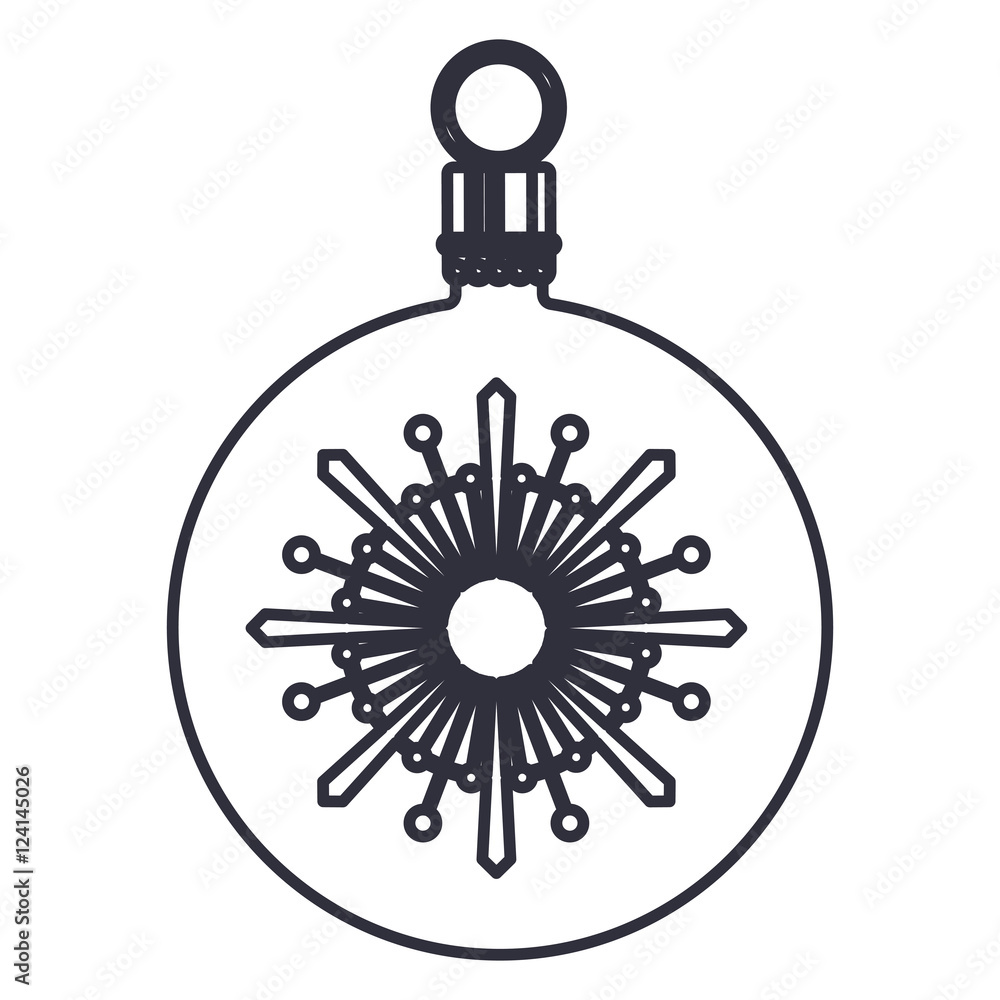 decorative sphere icon. Merry christmas season celebration and decoration theme. Isolated design. Vector illustration decorative sphere icon. Merry christmas season celebration and decoration theme. Isolated design. Vector illustration