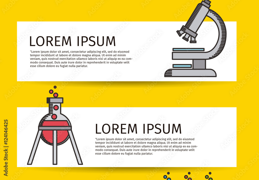 Heavy Outline Cartoon Style Science Infographic Stock Template | Adobe