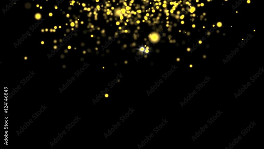 Glowing star particle in random direction 3D render abstract background animation motion graphic with copy space on black background Glowing star particle in random direction 3D render abstract background animation motion graphic with copy space on black background