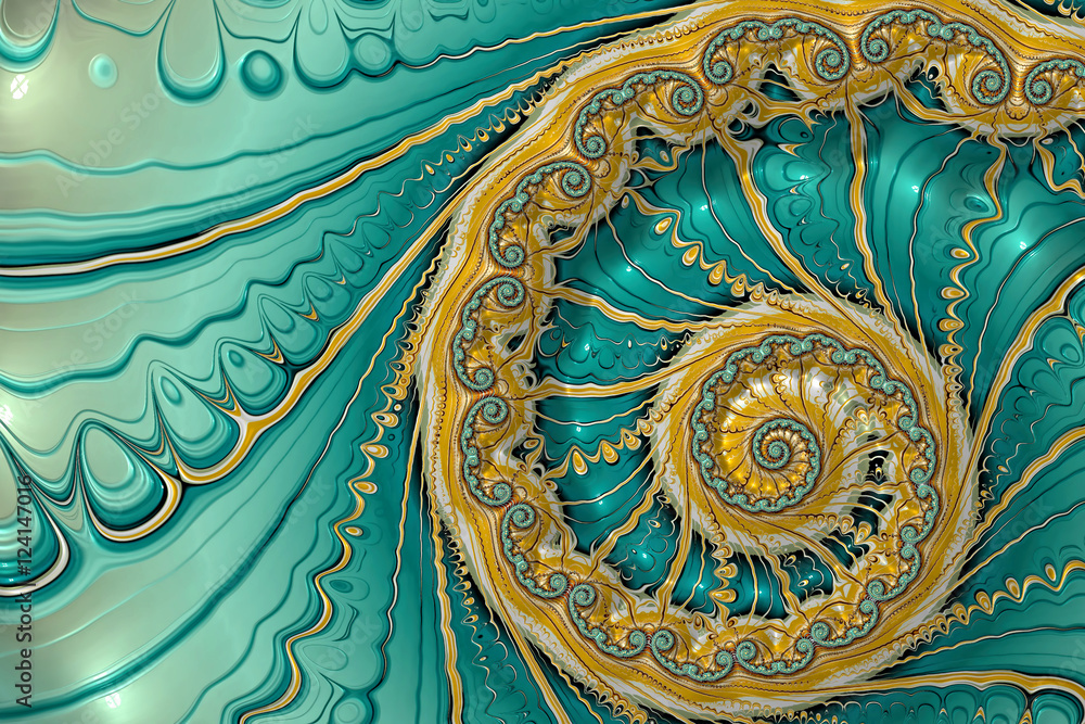 Fototapeta premium Streszczenie fraktalna spirali - cyfrowo wygenerowany obraz