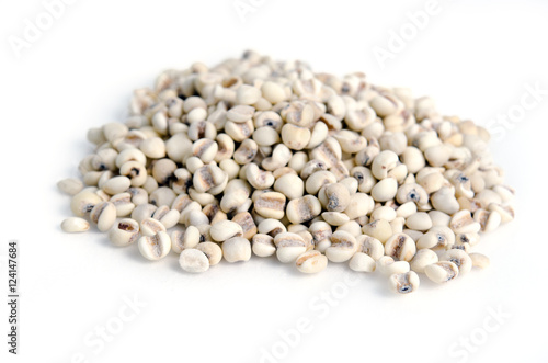 Millet rice bean, millet grains isolated on white