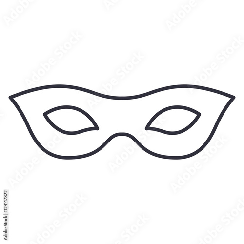 Mask icon. Masquerade carnival costume and party theme. Isolated design. Vector illustration