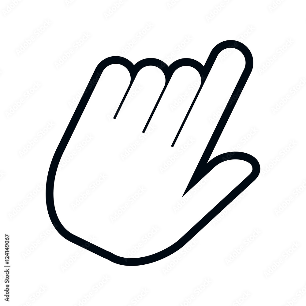 Obraz premium hand human pointer index vector illustration design