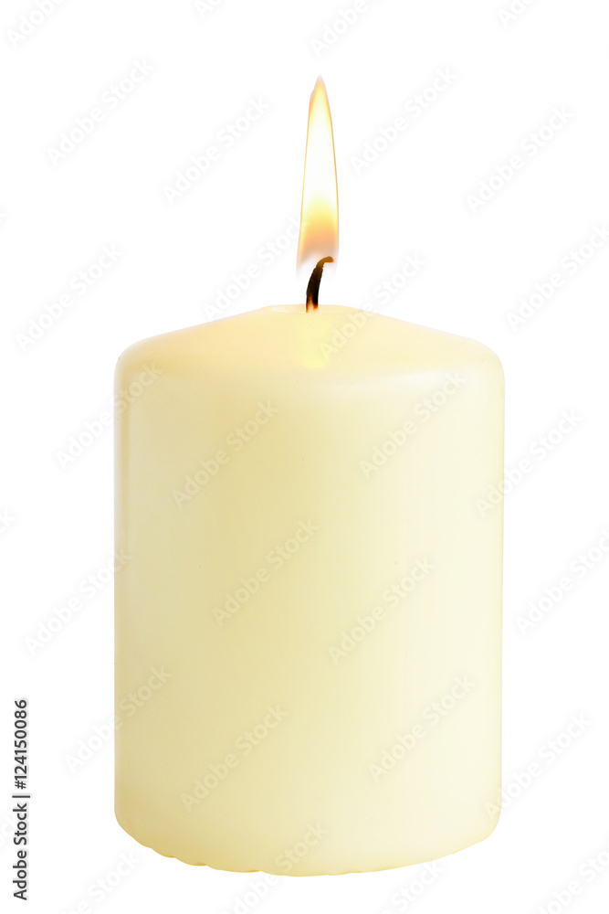 Closeup of lit candle Closeup of lit candle