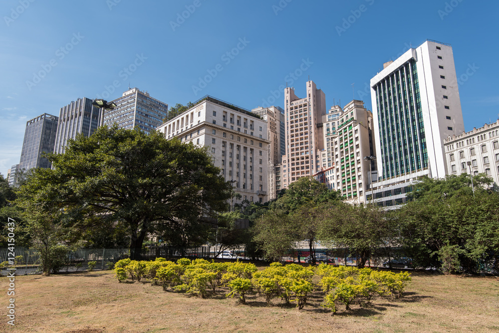 Buildings of Anhangabau Valley in Sao Paulo City Buildings of Anhangabau Valley in Sao Paulo City
