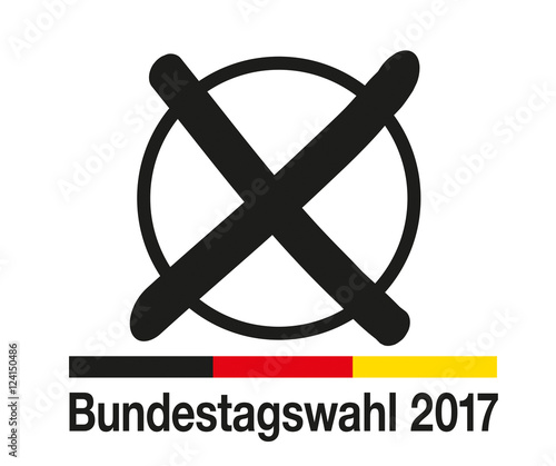 Bundestagswahl 2017 mit Kreuzchen