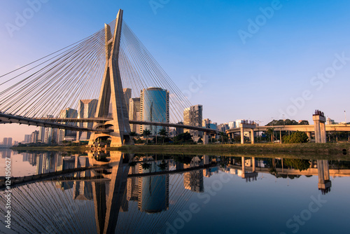 Octavio Frias de Oliveira Bridge in Sao Paulo is the Landmark of the City