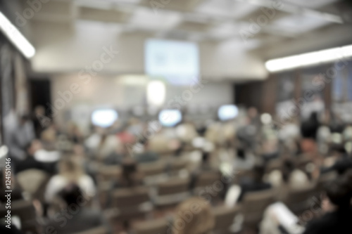 Business conference blurred