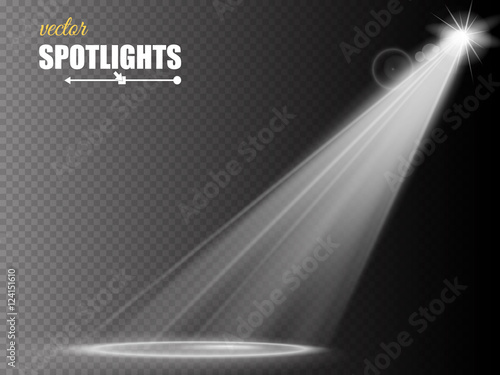 Vector Spotlights. Scene. Light Effects.