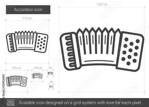 Accordion line icon.