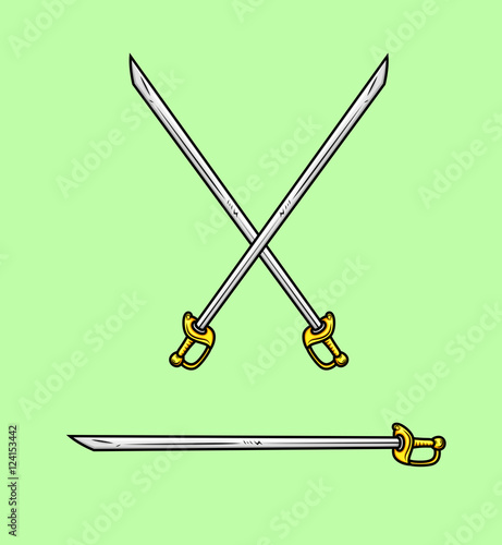Cross Swords Vector