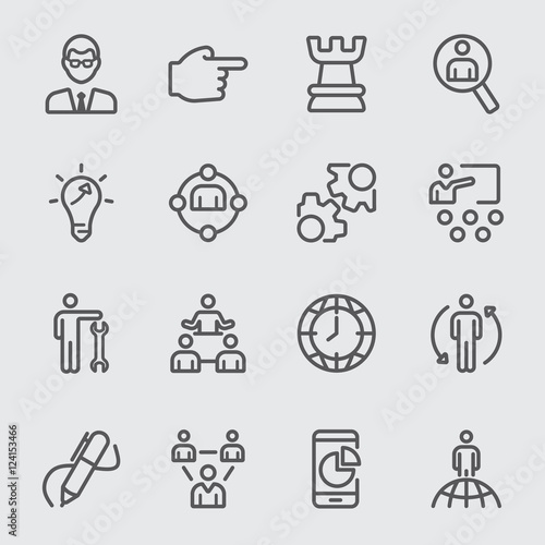 Management line icon