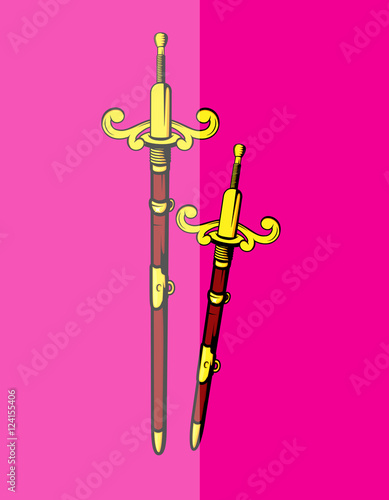 Japanese Poniard and Sword