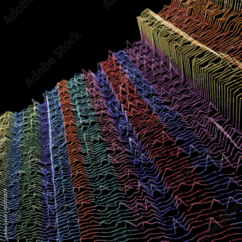 vector colorful glitch art background .