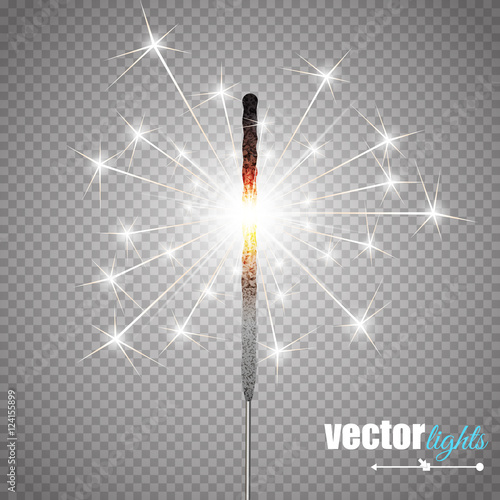 Christmas sparkler. Vector eps10