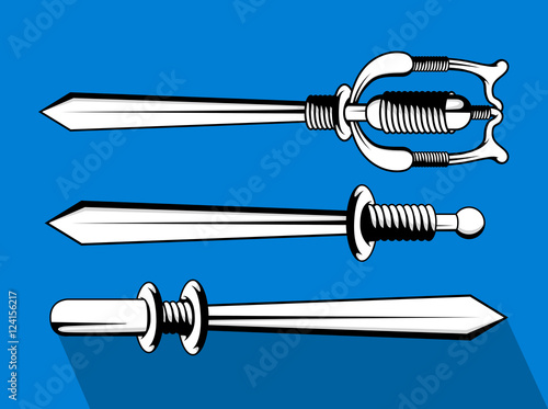 Retro Swords Vector Collection