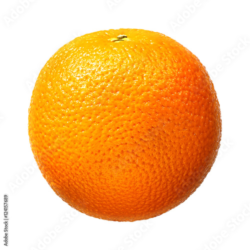 Fresh orange fruit isolated on white background. With clipping path.