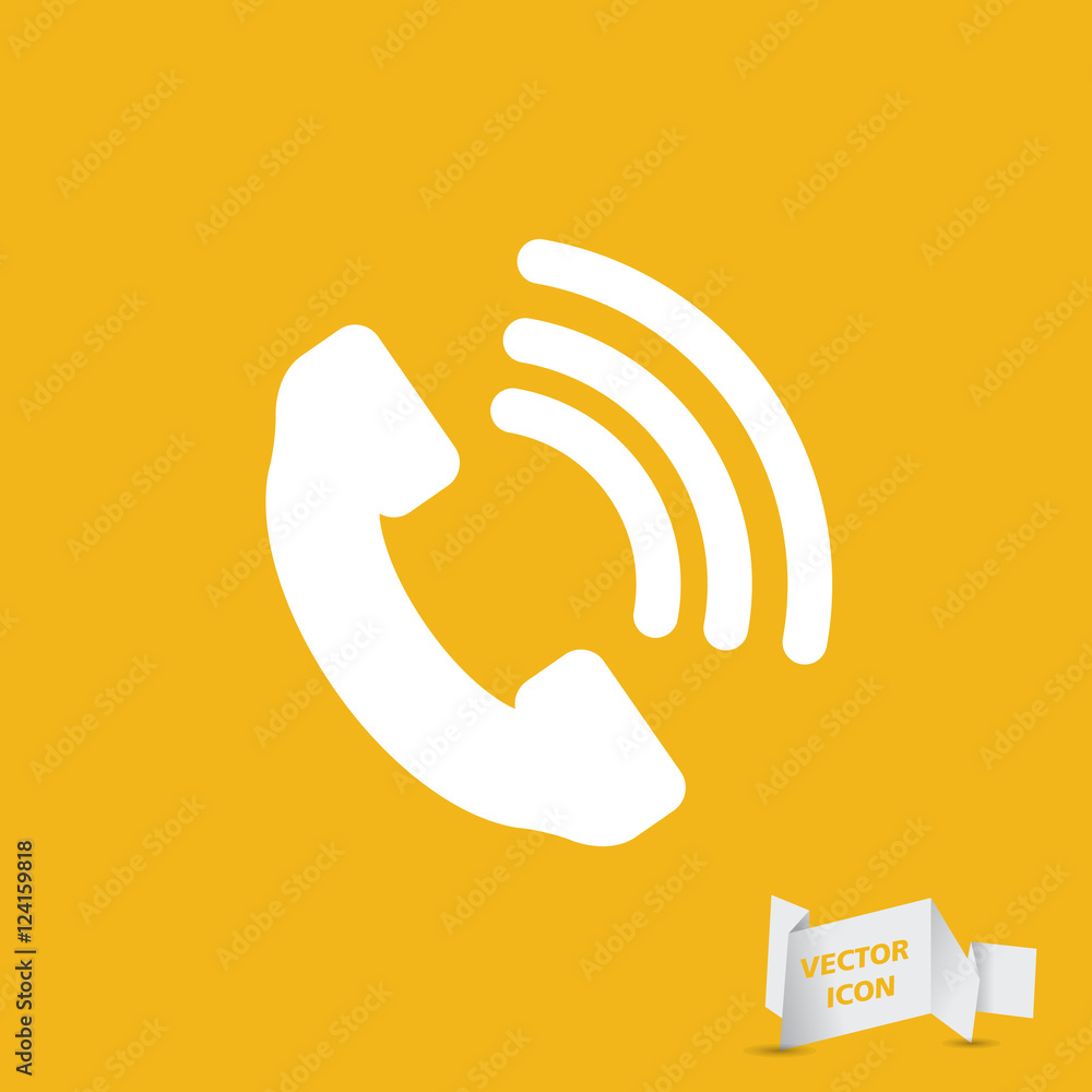 Telephone receiver vector icon Telephone receiver vector icon