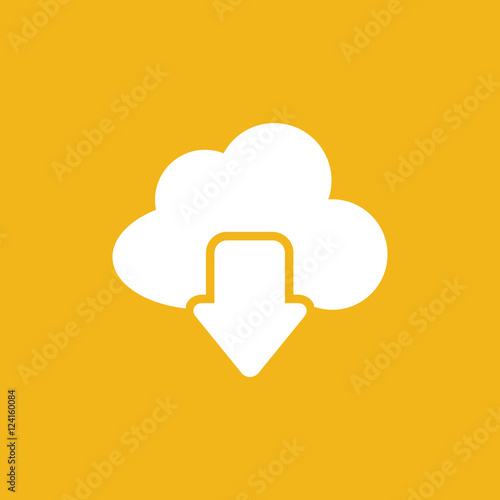 Vector cloud computing download icon