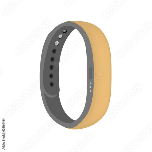 Light brown color smart band vector isolated on the white background