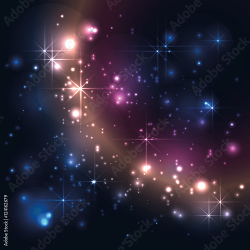 Fototapeta Naklejka Na Ścianę i Meble -  Universe, galaxy with stars, abstract vector