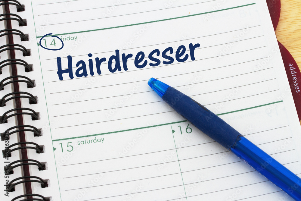 Scheduling your hairdresser's appointment Scheduling your hairdresser's appointment