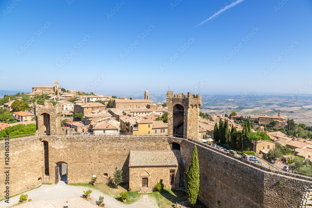 Montalcino, Italy. View from inside the fortress
