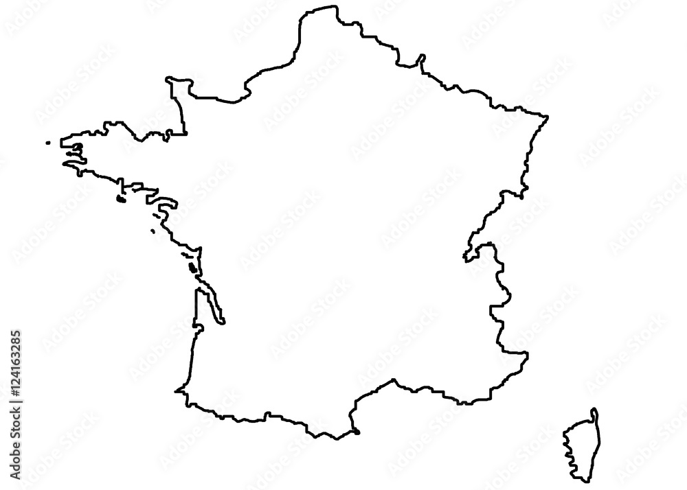 French border on a white background circuit