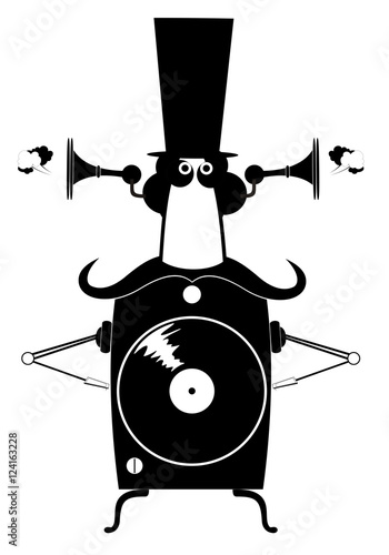 Foto Funny jukebox cartoon illustration