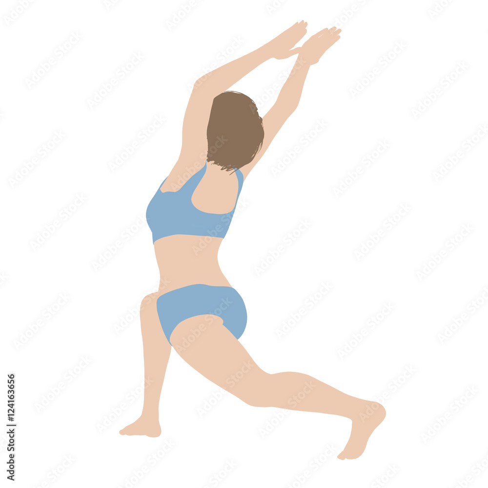 Dehnübungen und Stretching – junge Frau in Dehnen-Position Dehnübungen und Stretching – junge Frau in Dehnen-Position