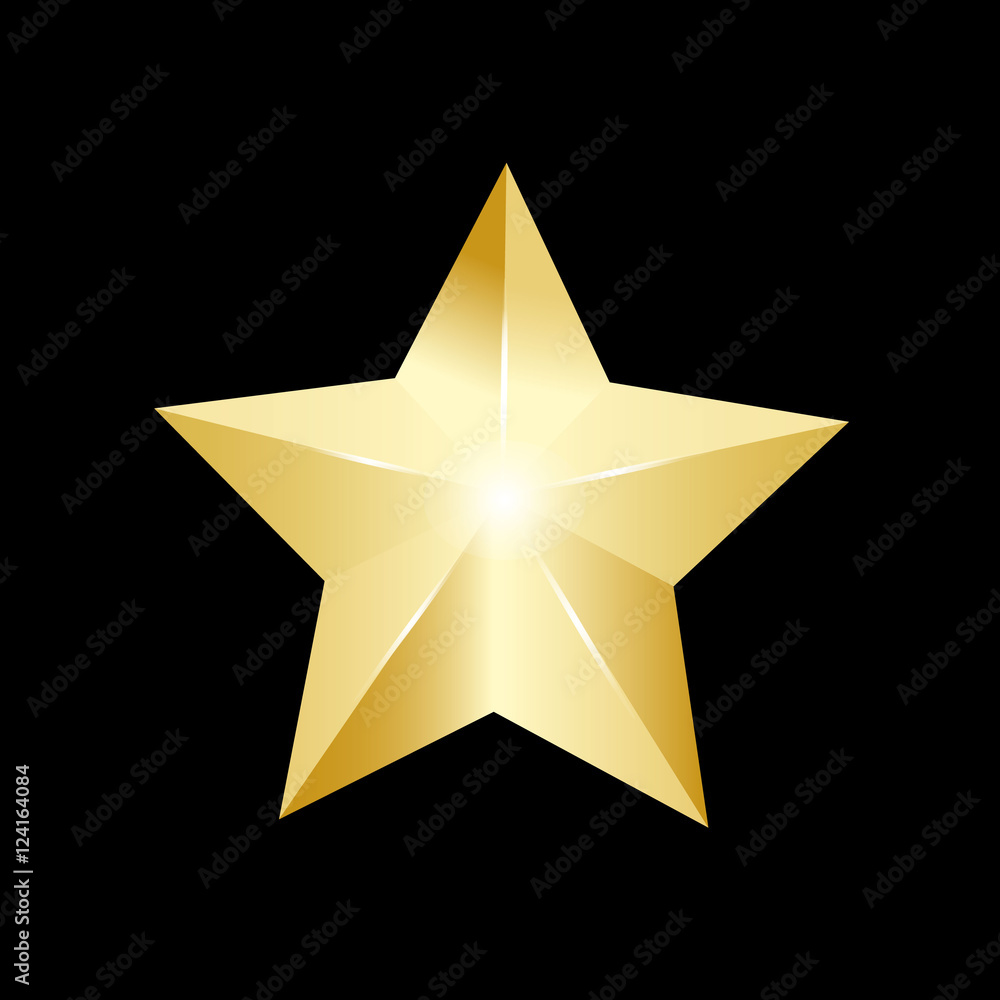 Happy new year card with golden star over black background. Vector illustration. Happy new year card with golden star over black background. Vector illustration.