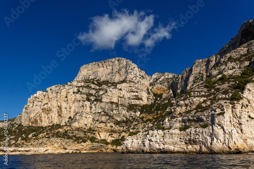 Vue from the sea on Calanques de Cassis, Calanques de Marseille, Provence, France