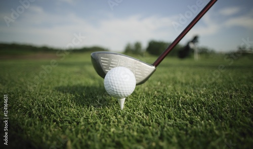 Golf Ball Tee And Club