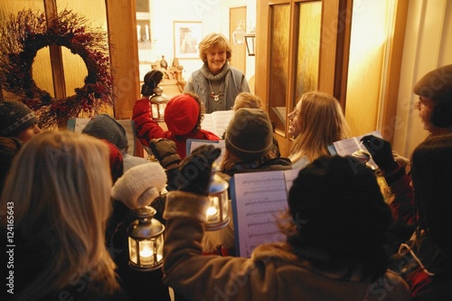 Carollers At The Front Door photo