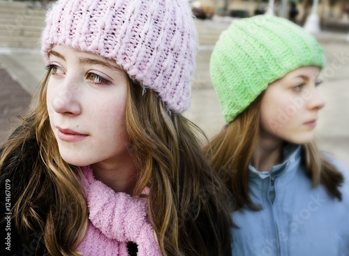 Two Girls In Toques photo