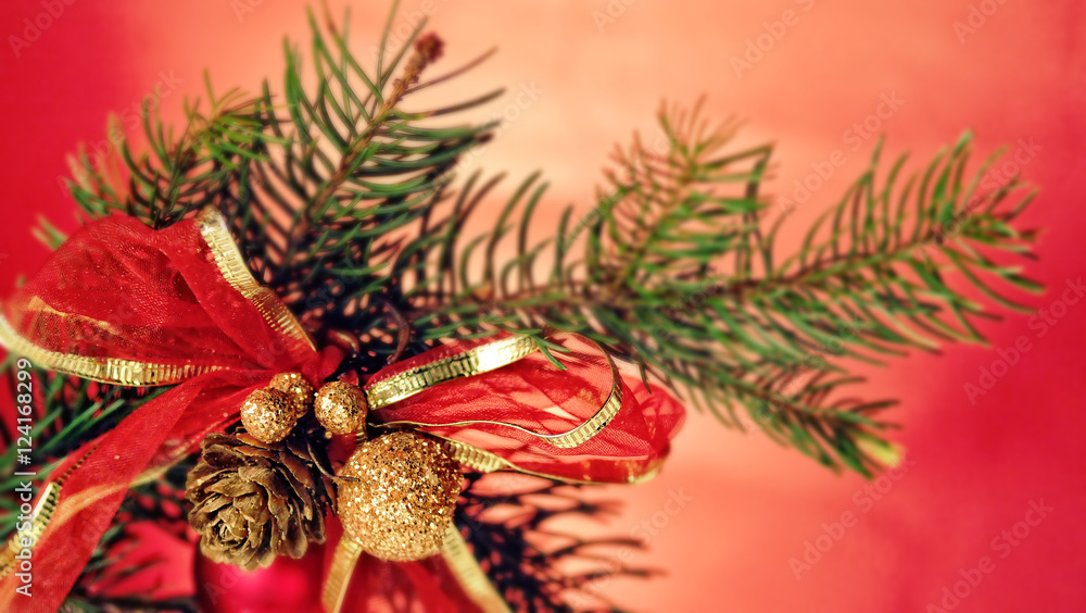 Christmas decorations with copy space Christmas decorations with copy space
